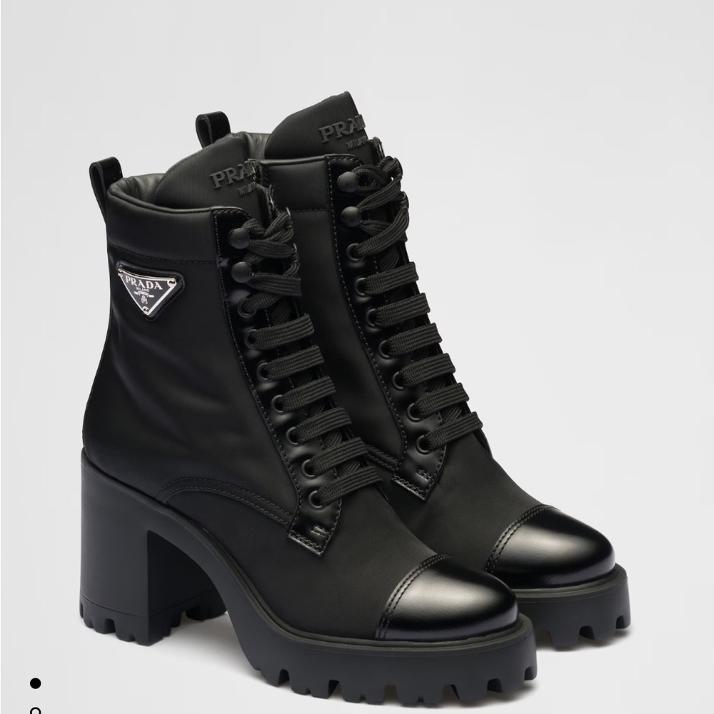 Prada Re-Nylon Combat Boots - Picture 5 of 15